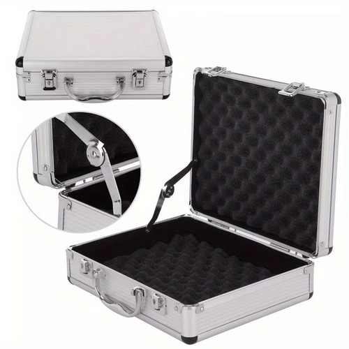 Lockable aluminium flight case - aluminium,