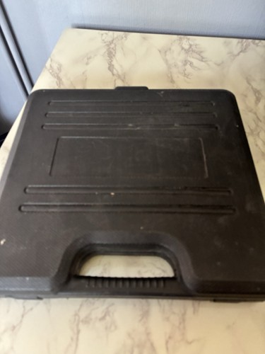 Black plastic tool box - plastic,